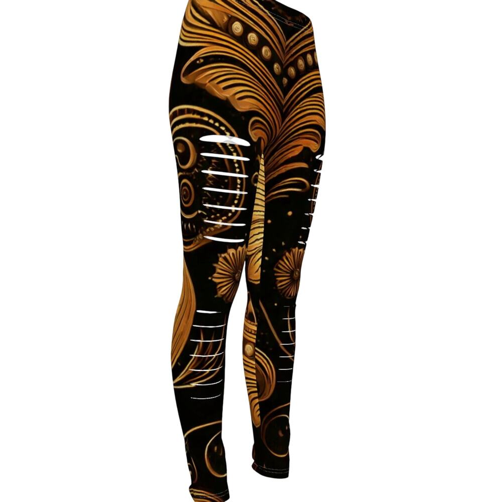 Fullbreedchstom Print Women's Ripped Leggings